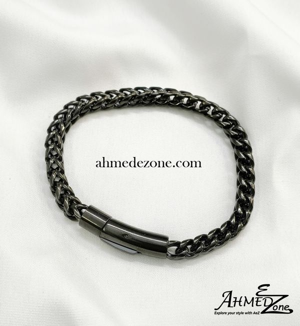 Franco Men's Bracelet Stainless Steel Black Edition