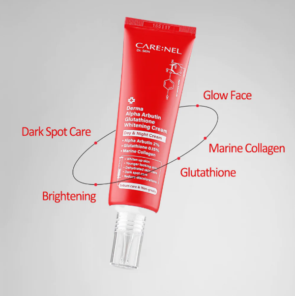 CARE:NEL Dr. SKIN Derma Alpha Abrutin Glutathione Whitening Cream 45ml
