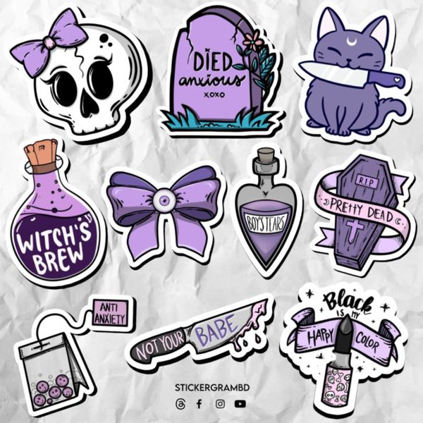 Haunted Charm Sticker Set