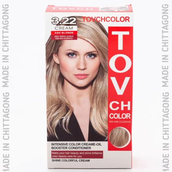 TOVCHCOLOR hair color used for male / female shade no 3.22 - 30 ml X 2