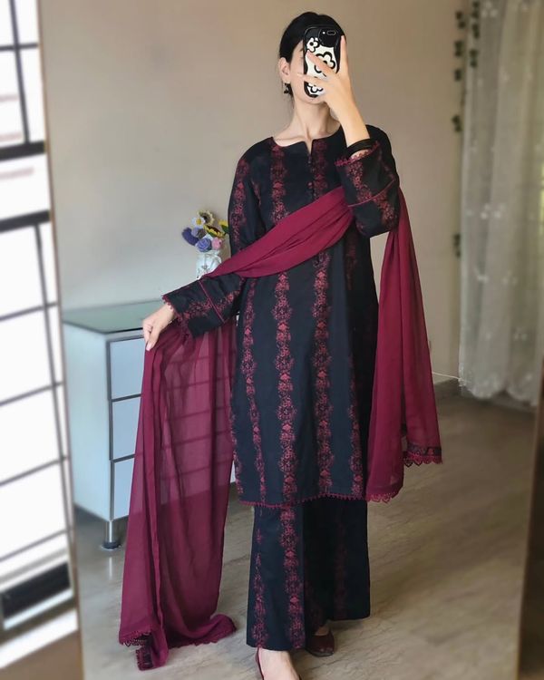 Designer Cotton Three Piece Set