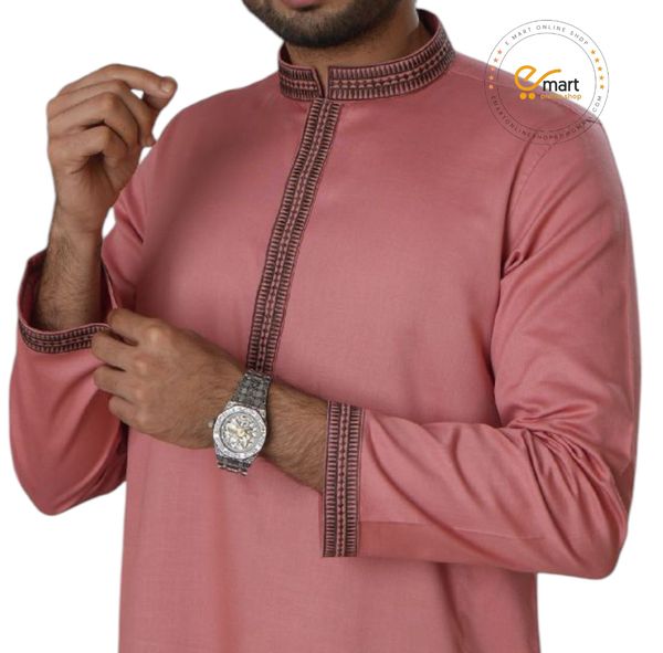 GoodMan Premium Quality misti Color Semi Long Panjabi for Men.