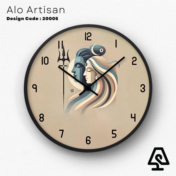 Shiv & Parvati Theme Wall Clock