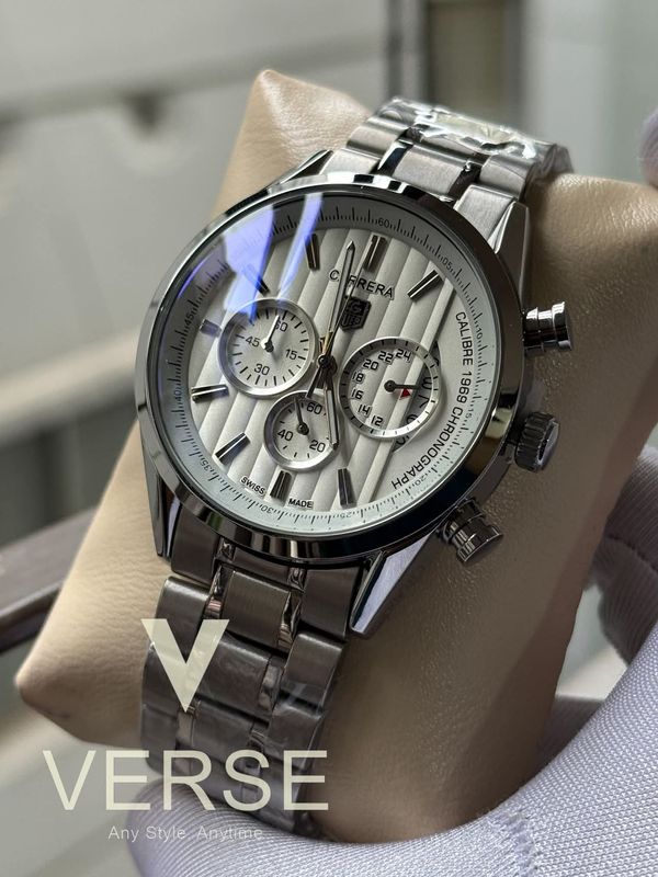 Tag chain 1969 full silver white dial