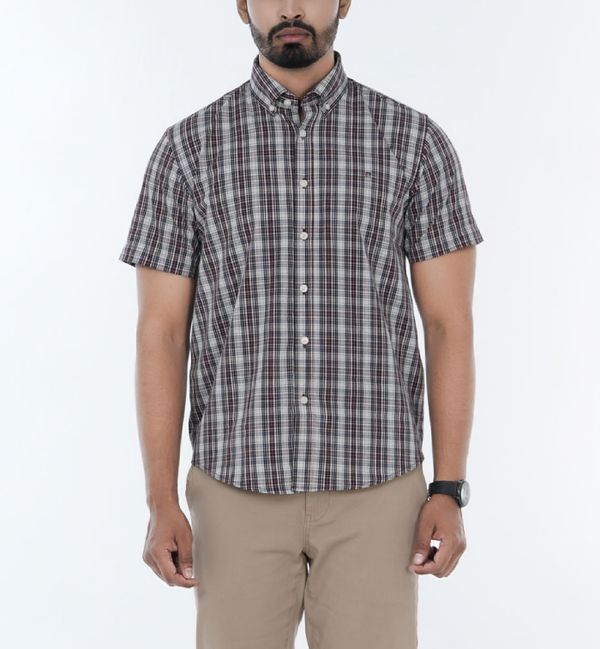 Short Sleeve Casual Button Down Men Half Shirt | Palli