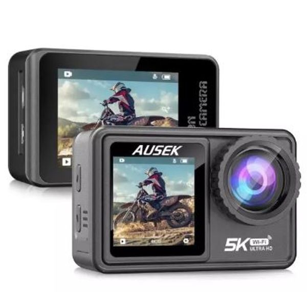 Ausek AT-S81TR Waterproof Dual Display 5K Action Camera With Filter