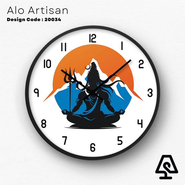 Lord Shiva Peaceful Theme Wall Clock
