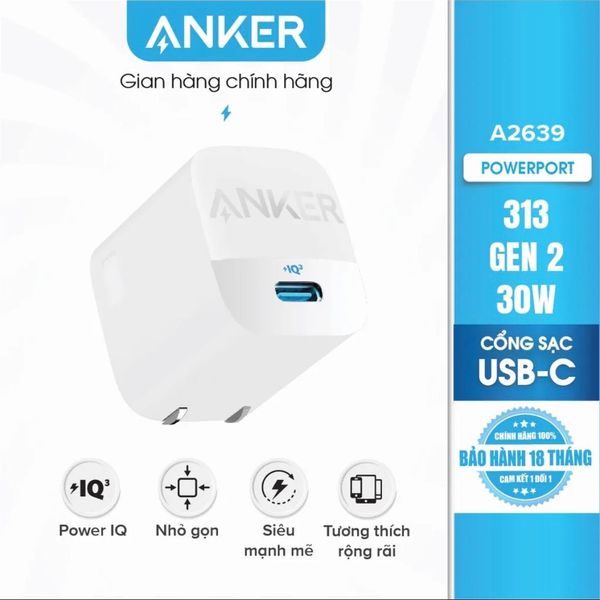 Anker 313 GaN 30W PD Foldable Charger
