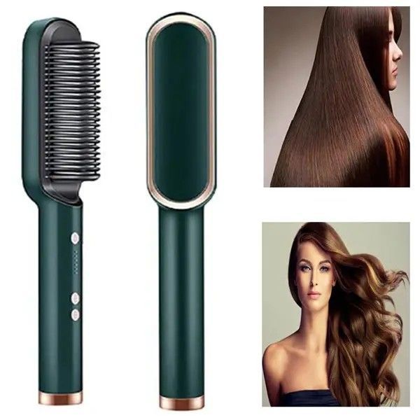 2-in-1 Professional Hair Straightener Comb – Smooth & Shine