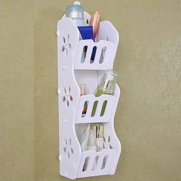 Multifunctional Bathroom Shelf – Punch-Free Wall Organizer