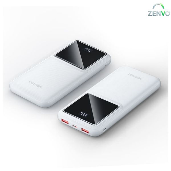 Vention FHKB0 10000mAh Power Bank – WHITE