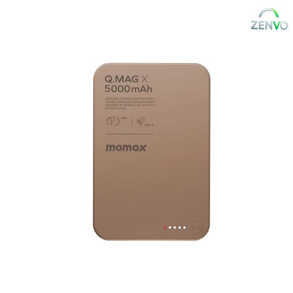 Momax Q.Mag X Magnetic Wireless Power Bank 5000mAh – Golden
