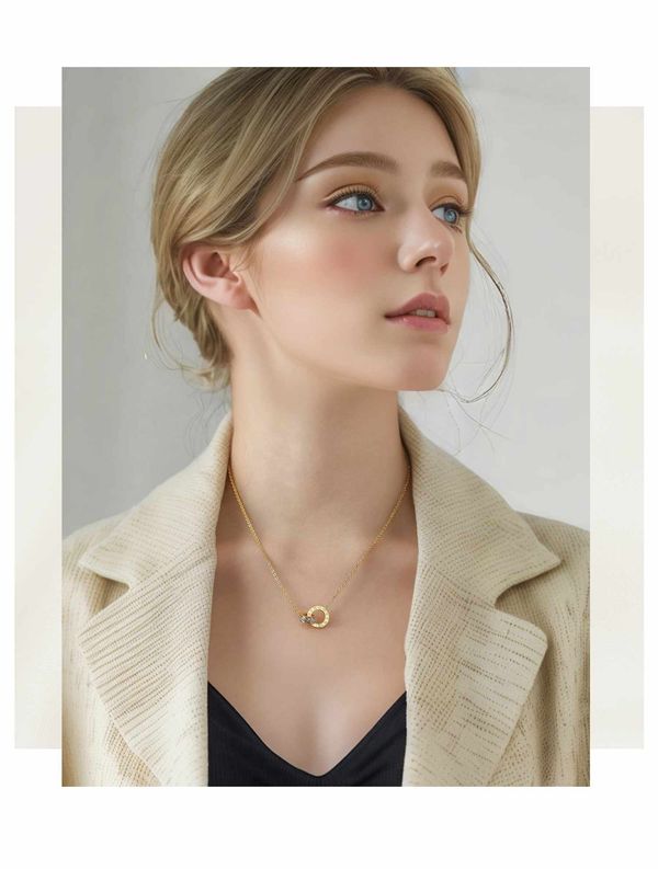 Double circle neclace