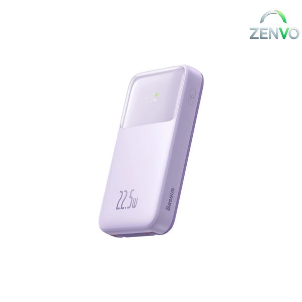 Baseus Comet Series 22.5W 20000mAh Dual Cable Digital Display Power Bank – Purple Color