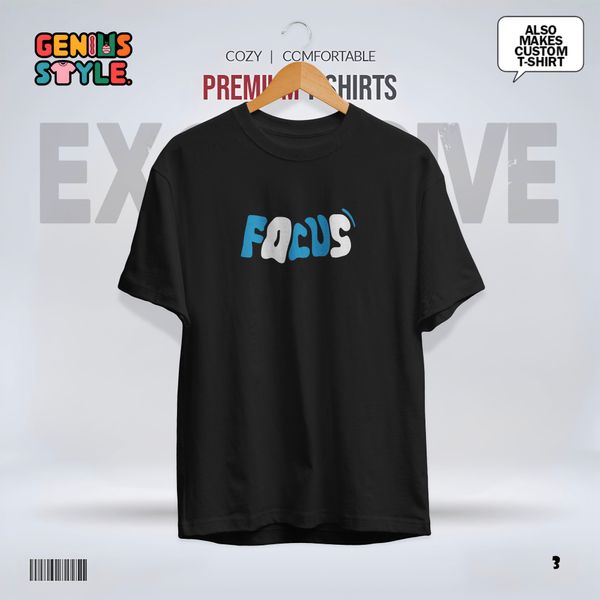 Focus Typography Premium Oversized T-shirt - 3