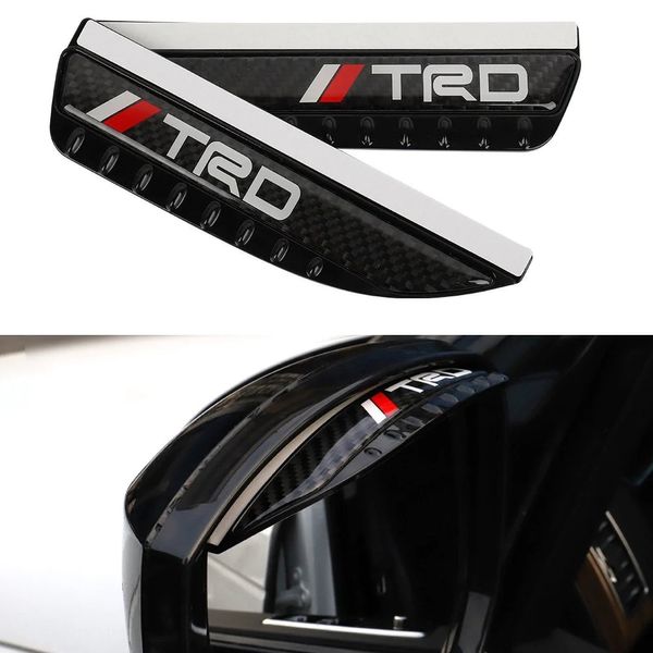 Carbon Fiber Rear View Side Mirror Rain Guard 2 Pieces Set
