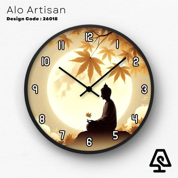 Golden Buddha Hour Theme Wall Clock