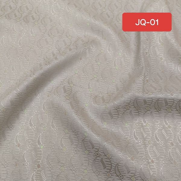 আইভরি লিফ জ্যাকার্ড —  পার্টি পাঞ্জাবি ফেব্রিক্স - Image 1