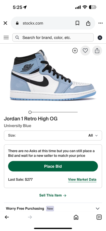 Jordan 1 high University Blue