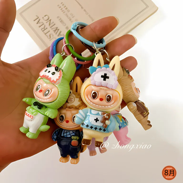 Labubu cute resin keychain