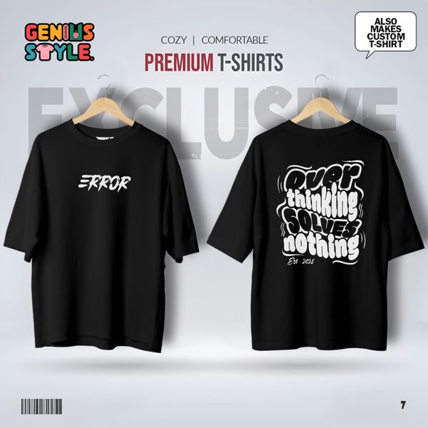 Over Thinking Solves Nothing Drop Shoulder T-shirt - 07