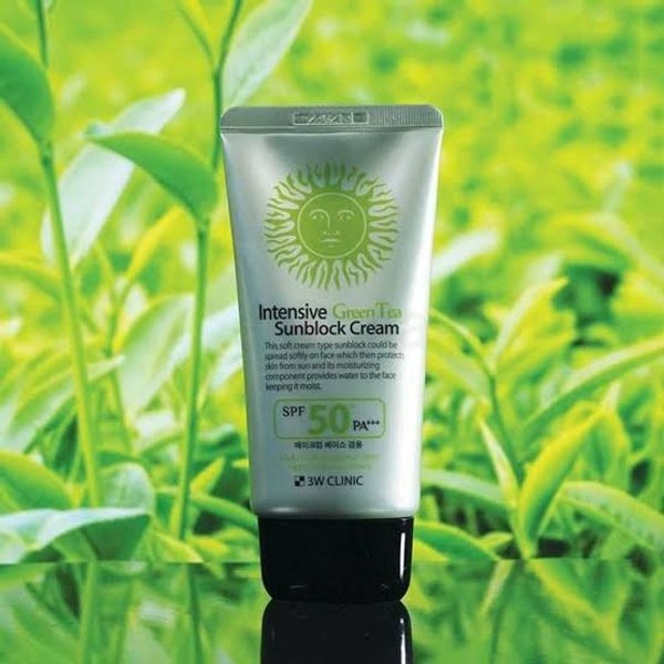 3W Clinic Intensive Green Tea Sunblock Cream SPF50+ PA+++ 70ml