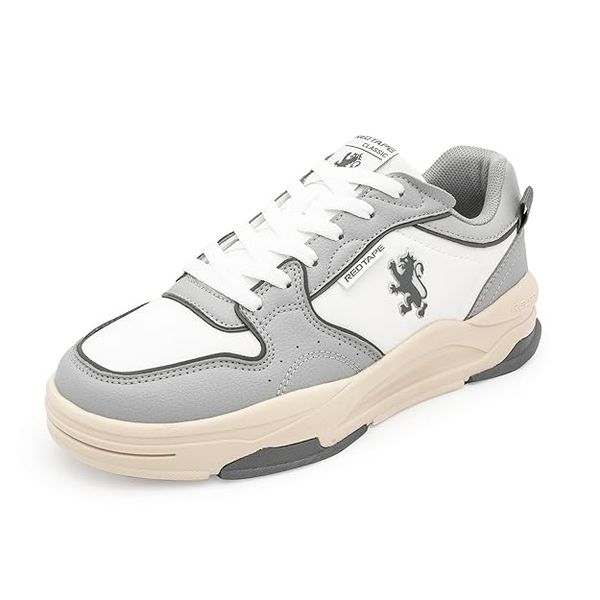 Red Tape Lifestyle Sneaker Shoes For Men - White and Gray