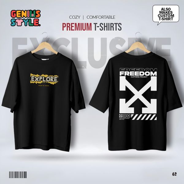 Freedom Premium Drop Shoulder T-shirt - 62