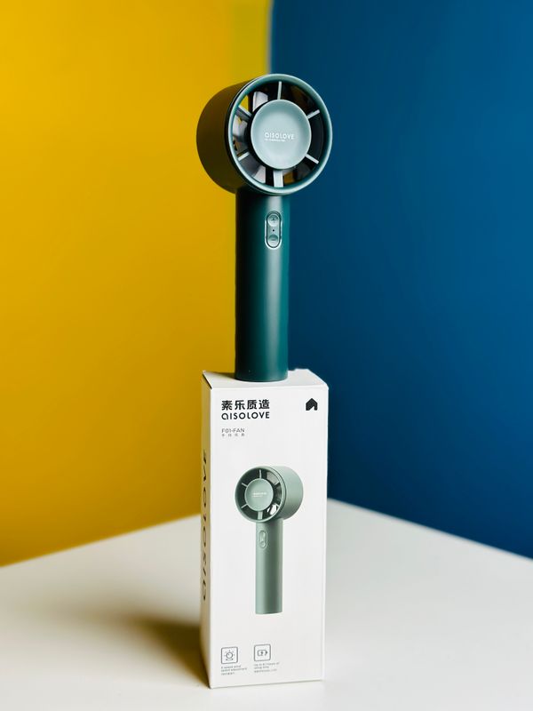 Xiaomi AISOLOVE F01 Handheld Turbo Fan (2000mAh Battery) – Green Color - Image 3