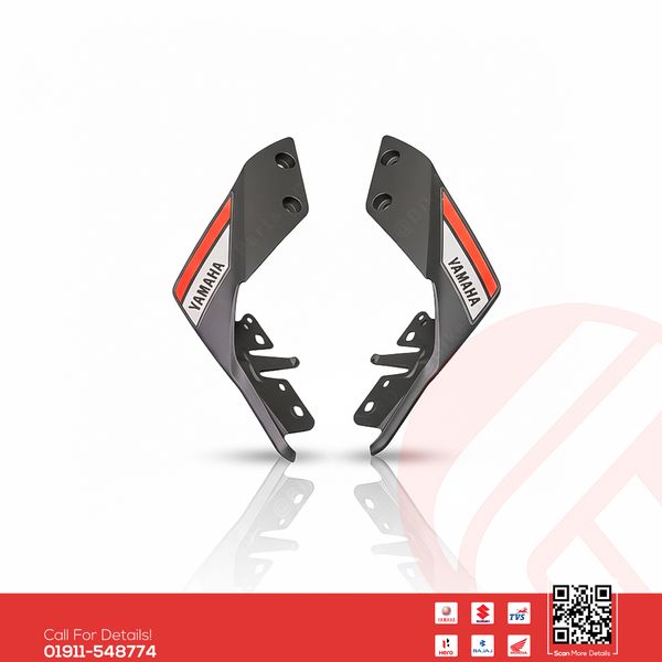 Back Panel (Black Red) for Yamaha MT15 V1 & MT15 V2 Bike.