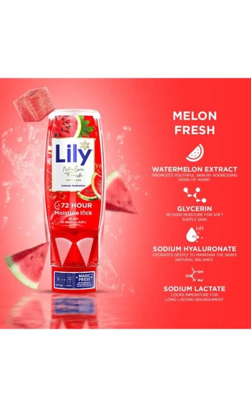Lily Melon Fresh Body Wash 500ml - Image 2