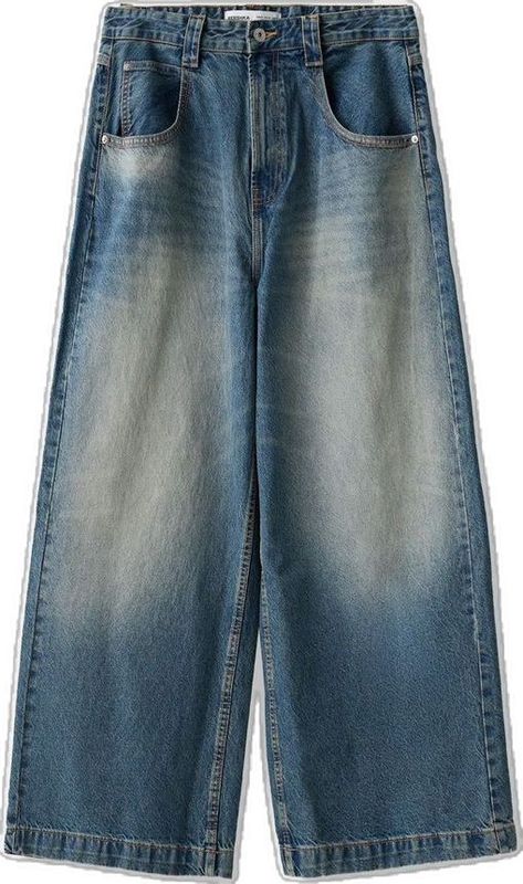 Dirty Wash Wide Leg Denim
