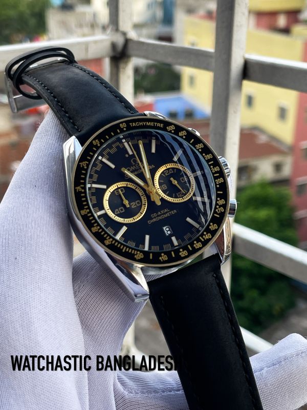 Omega Speedmaster Black Belt Black Dial Yellow Hand