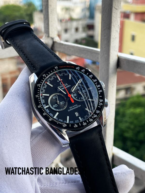 Omega Speedmaster Black Belt Black Dial Orange Hand