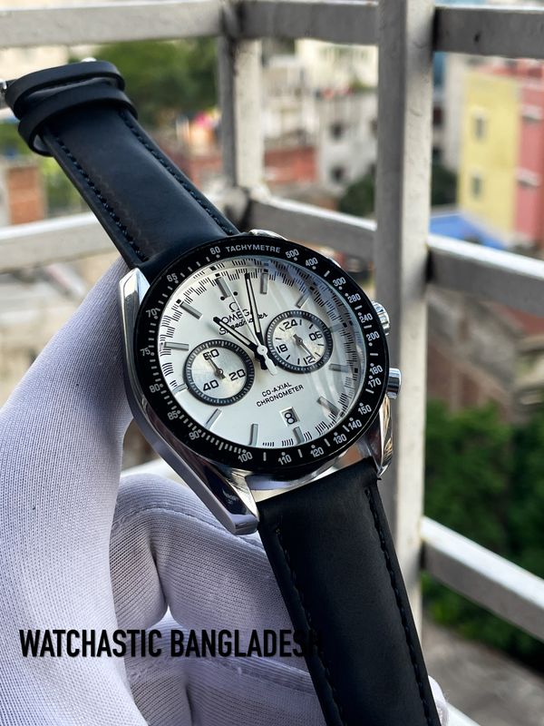Omega Speedmaster Dark Blue Belt White Dial