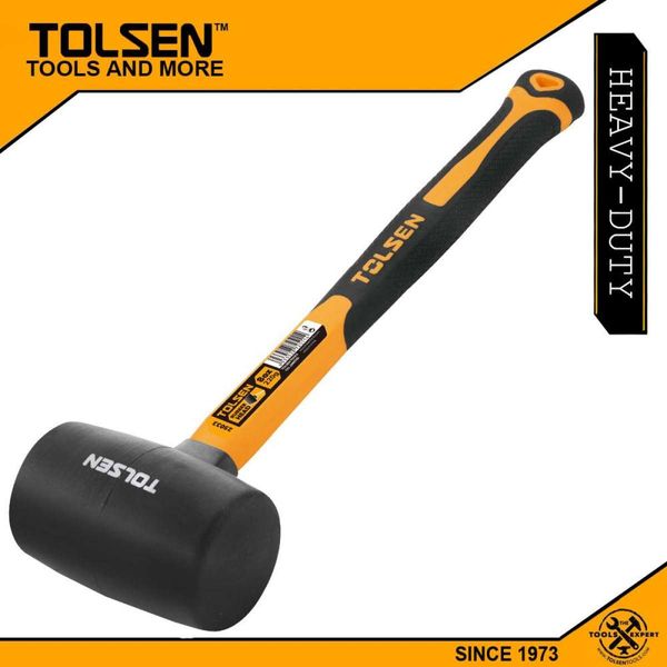 TOLSEN Rubber Mallet (450g / 16oz) Fiberglass Handle Model 25035