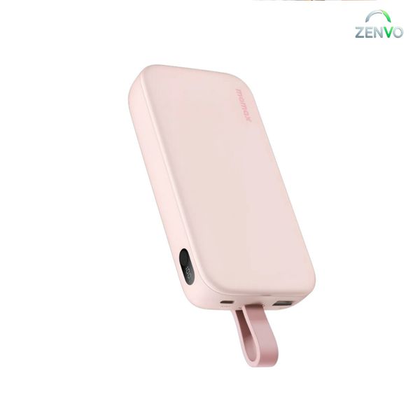 Momax PD5 20,000mAh 22.5W Power Bank with Type-C Cable – Pink