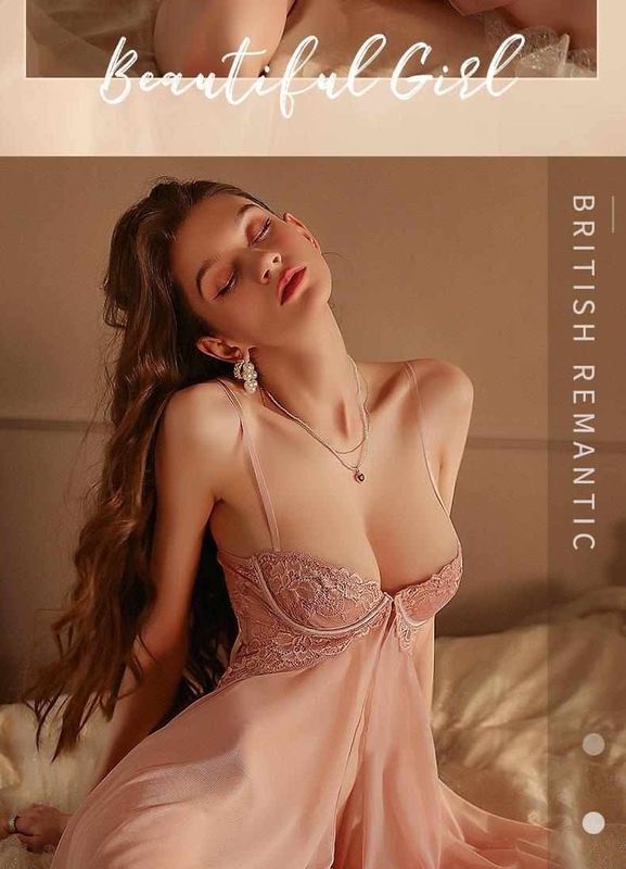 premium front open night dress - Image 9