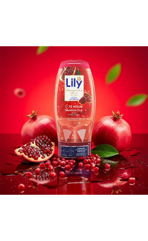 Lily Pomegranate Crush Body Wash 250ml - Image 3