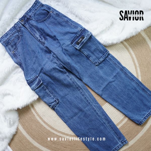 Jeans Color 6 Pocket Baggy Pant