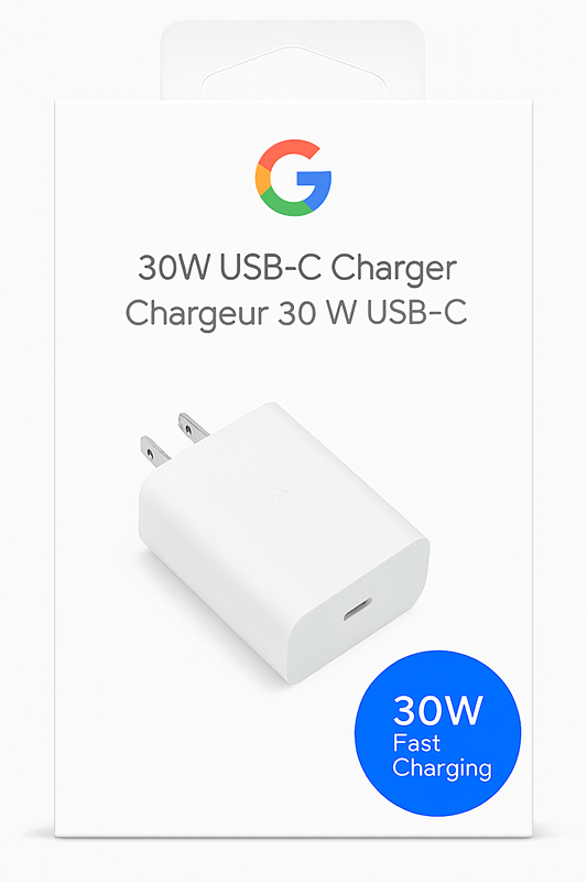 Google 30W USB-C Fast Charger – Compact & Eco-Friendly Power Adapter