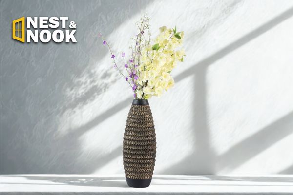 Handcrafted Elegance – Woven Floor Vase