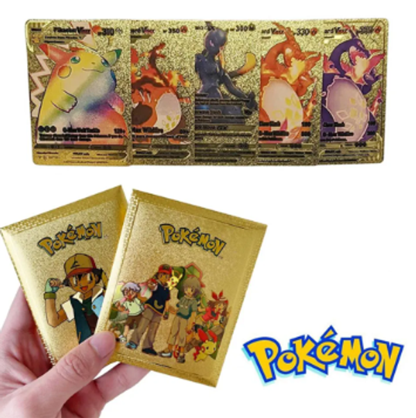 55 Pcs Pokemon Golden Cards Gold Foil Set English Version