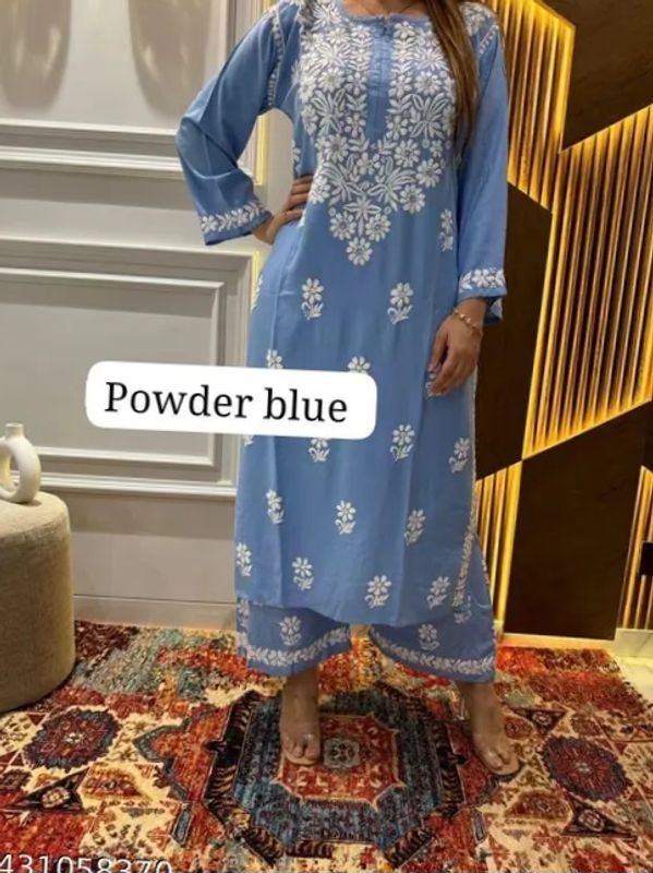 LUCKNOW STITCH POWDER BLUE