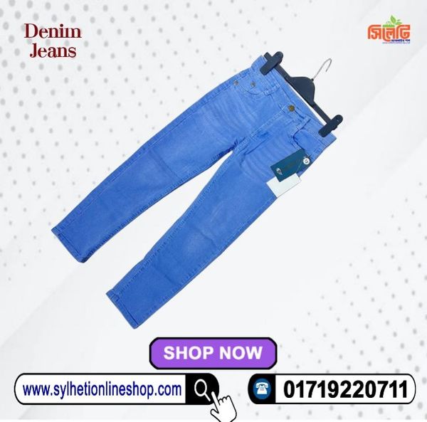 Baby Men's Premium Quality Denim Jeans Pants (Colour: Sky Blue)