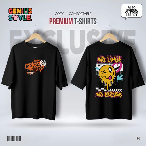 No Limit No Excuse Drop Shoulder T-shirt - 56