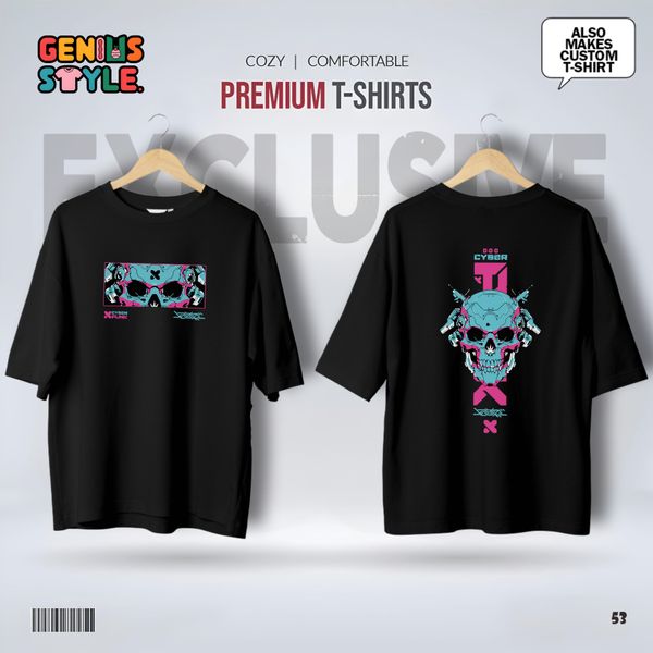 Cyber Punk Premium Drop Shoulder T-shirt - 53
