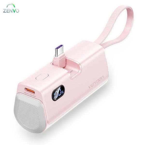 Vention 4800mAh Power Bank 22.5W – Pink