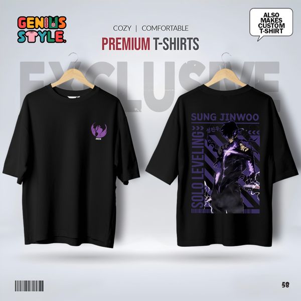 Solo Leveling Drop Shoulder T-shirt - 58