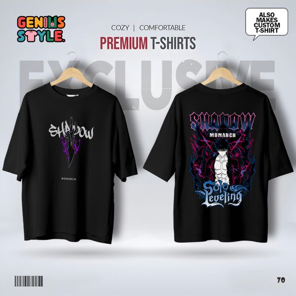 Shadow Monarch (Solo Leveling) Anime T-shirt -70